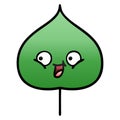 A creative gradient shaded cartoon expressional leaf Royalty Free Stock Photo