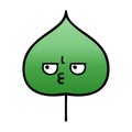 A creative gradient shaded cartoon expressional leaf Royalty Free Stock Photo