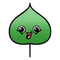 A creative gradient shaded cartoon expressional leaf Royalty Free Stock Photo