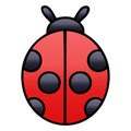 A creative gradient shaded cartoon lady bug Royalty Free Stock Photo