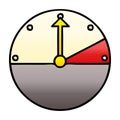 A creative gradient shaded cartoon speedometer
