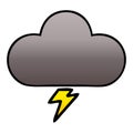 A creative gradient shaded cartoon storm cloud Royalty Free Stock Photo