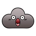 A creative gradient shaded cartoon storm cloud Royalty Free Stock Photo