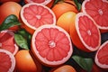 Creative Grapefruit banner. Generate Ai