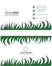 Creative Grass Textured Business Card Template