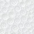 Creative Gray Gears 3d Seamless Pattern Background.