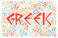 Creative Greek alphabet texture background Royalty Free Stock Photo