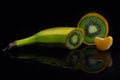 Creative green banana