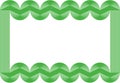 Creative green frame with blender lines pattern. Empty space