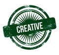 Creative - green grunge stamp Royalty Free Stock Photo
