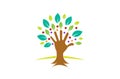 Creative Green Hand Tree Logo