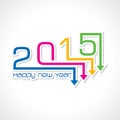 Creative greeting card for new year 2015 Royalty Free Stock Photo