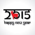 Creative greeting card for new year 2015 Royalty Free Stock Photo