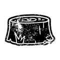A creative grunge icon drawing of a tree log Royalty Free Stock Photo