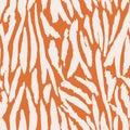 Creative grunge tiger skin seamless pattern. Abstract animal fur endless backdrop Royalty Free Stock Photo