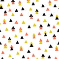 Creative grunge triangles seamless pattern. Abstract geometric texture Royalty Free Stock Photo