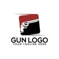 Creative Gun logo Design Vector Art Logo Royalty Free Stock Photo