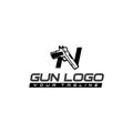 Creative Gun logo Design Vector Art Logo Royalty Free Stock Photo