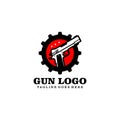 Creative Gun logo Design Vector Art Logo Royalty Free Stock Photo