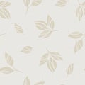 Creative hand drawn leaves seamless pattern, cute background, great for textiles, banners, wallpapers, wrapping - vector design Royalty Free Stock Photo