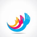 Creative hand icon design