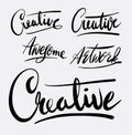 Creative handwriting calligraphy