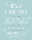 Creative handwriting winter font.