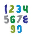 Creative handwritten colorful numbers set from 0 to 10 Royalty Free Stock Photo