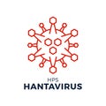 Creative Hantavirus Vector icon badge. Pulmonary syndrome HPS is a rare but deadly viral infection. Vector illustration of the Royalty Free Stock Photo