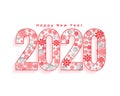 Creative 2020 happy new year christmas style background Royalty Free Stock Photo