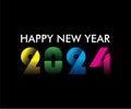 Creative happy new year 2024 colorful design