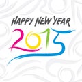 Creative happy new year 2015 design