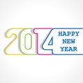 Creative happy new year 2014 design Royalty Free Stock Photo