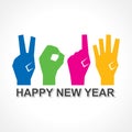 Creative happy new year 2014 design Royalty Free Stock Photo