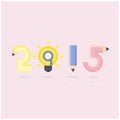 Creative happy new year 2015 text Design.