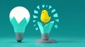 Creative Hatch â Yellow Chick Emerging from Light Bulb Royalty Free Stock Photo