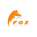 Creative head fox logo design vector template illustration icon mascot Royalty Free Stock Photo