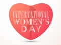 Creative heart for Women's Day celebration.