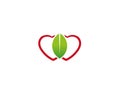 Creative Hearts Leaf Symbol Logo