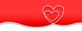 Creative hearts valentines day banner with text space