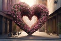 Creative HeartShaped Flower Installations in