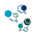 creative hexagon bio technology symbol Lab logo template vector design