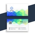 Creative hexagonal business card design template