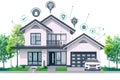 Creative, hidden security monitoring systems with automated alert systems and watchful cameras focus on effective prevention and p