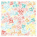 Creative Hindi alphabet texture background Royalty Free Stock Photo