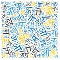 Creative Hindi alphabet texture background Royalty Free Stock Photo