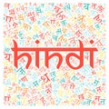 Creative Hindi alphabet texture background