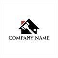 Creative Home Construction Concept Logo Design Template Royalty Free Stock Photo