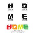 Creative home renovation concept, logo design template isolated