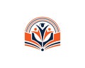 Creative Human Education and Book Logo Icon Design Royalty Free Stock Photo